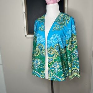 Chicos Open Front Jacket Chico Sz 0/ Sz 4 Topper
